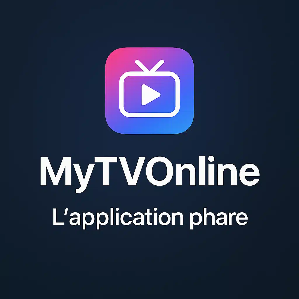 MyTVOnline application logo displayed on a dark blue background for IPTV streaming on Formuler devices